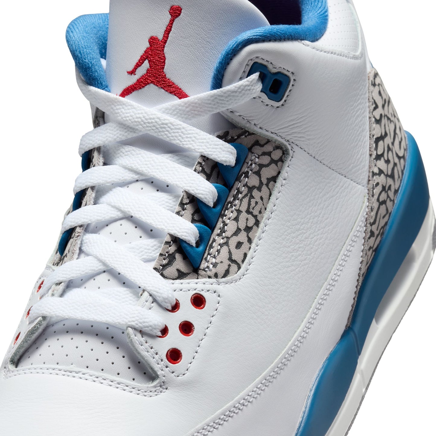 Air Jordan "3 Retro OG" Mens - White / Fire Red / True Blue