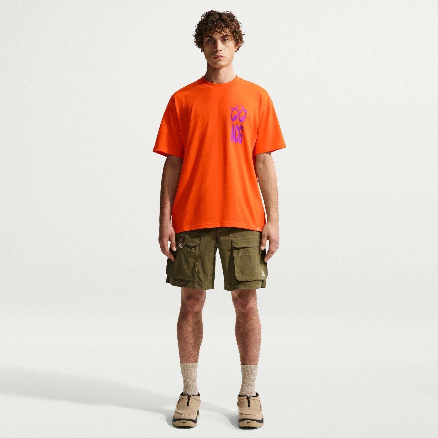 Nike "ACG Dri-Fit T-Shirt" M - Safety Orange / Purple