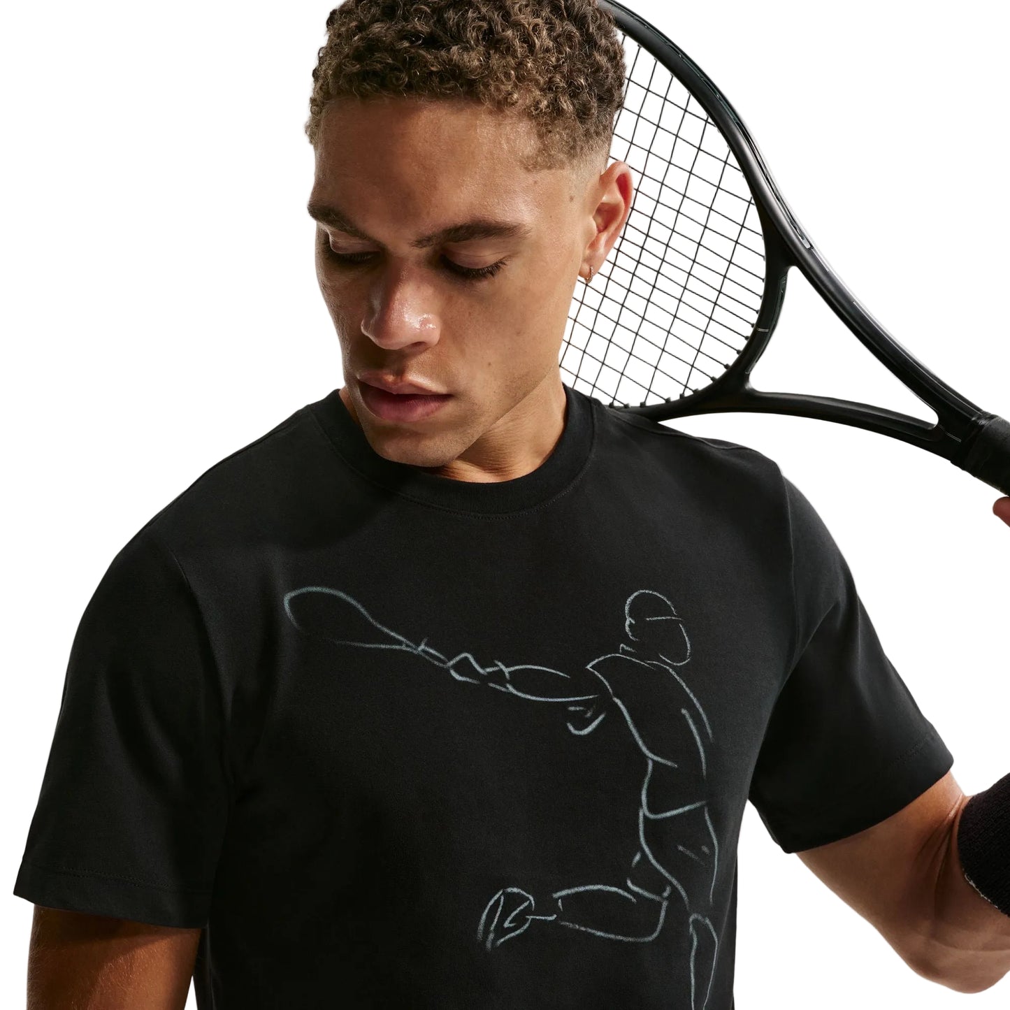 Nike "NikeCourt Dri-FIT Tennis T-Shirt" Mens- Black