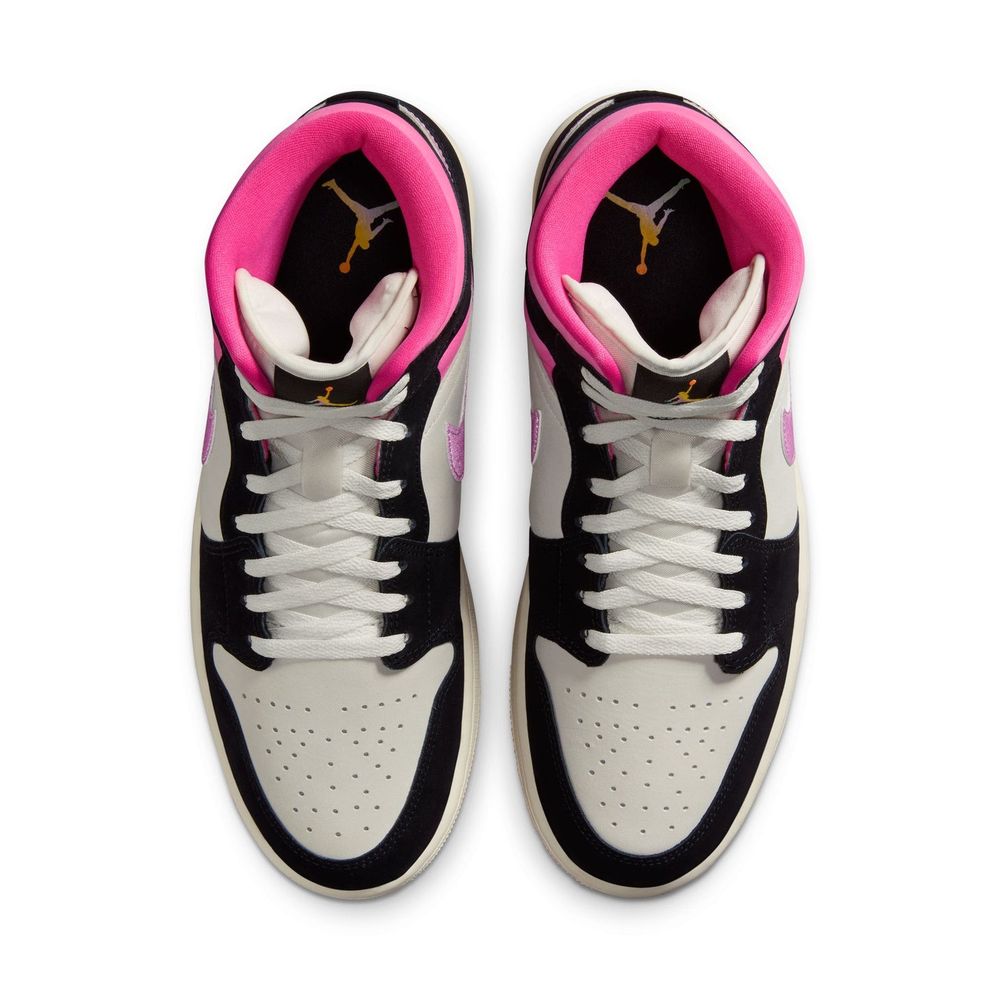 Air Jordan "1 Mid SE" Mens - Black / University Gold / Sail