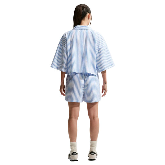 Nike "Sportswear Chill Poplin Top" W - Lt Photo Blue / Hydrogen Blue / Summit White