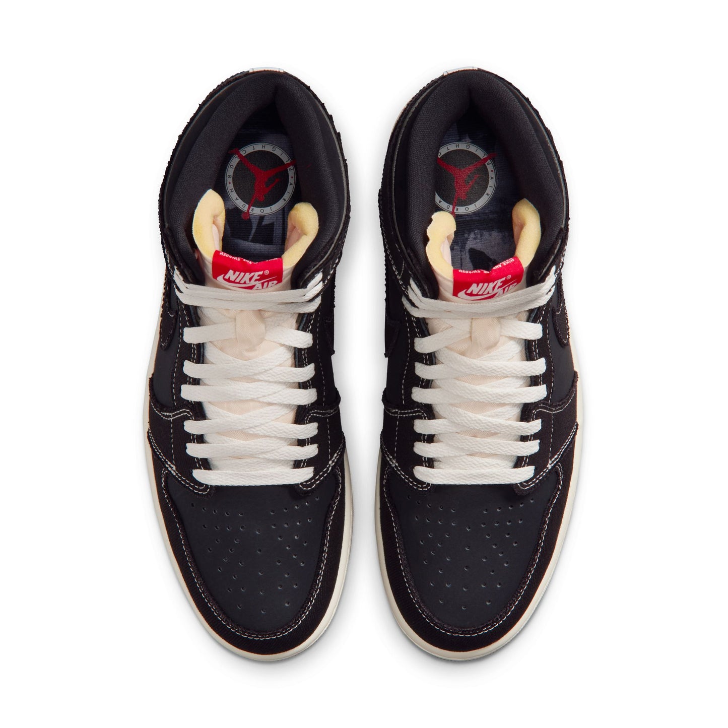 Air Jordan "1 Retro High OG Flight Club" Mens - Black / University Red-Sail