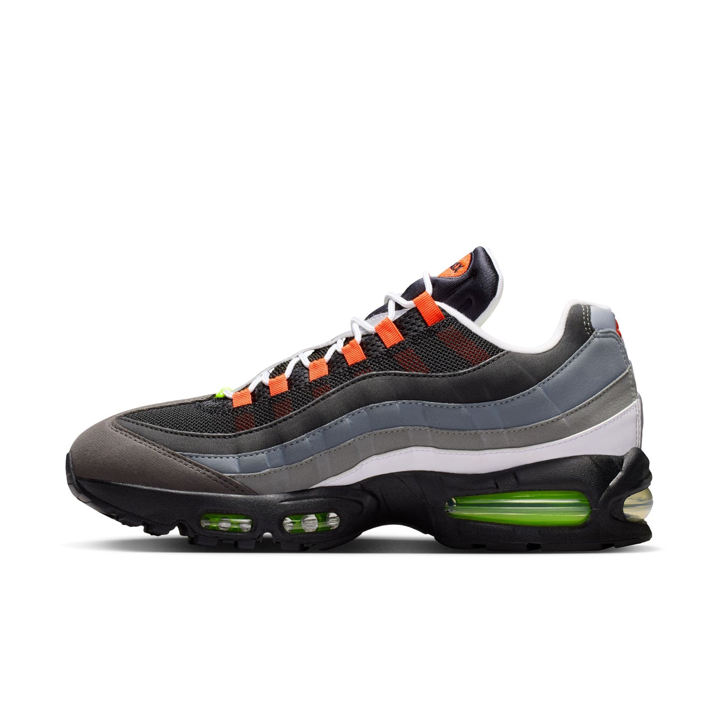 Nike "Air Max 95 Big Bubble PRM" Mens - Black / Volt - White