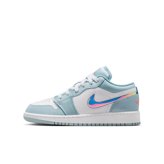 Air Jordan "1 Low SE" GS - Ocean Bliss / Atomic Pink-White
