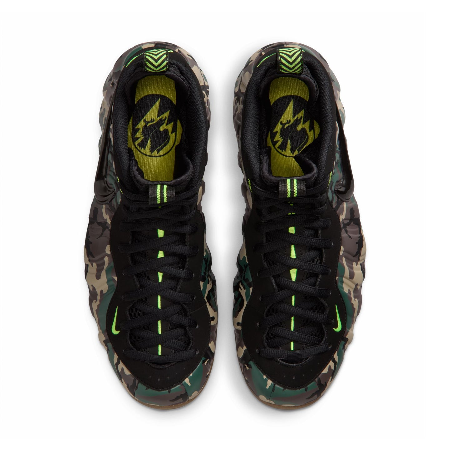 Nike "Air Foamposite One PRM" Mens - Black / Black / Voltage Green
