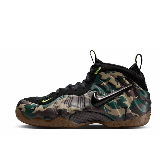 Nike "Air Foamposite One PRM" Mens - Black / Black / Voltage Green