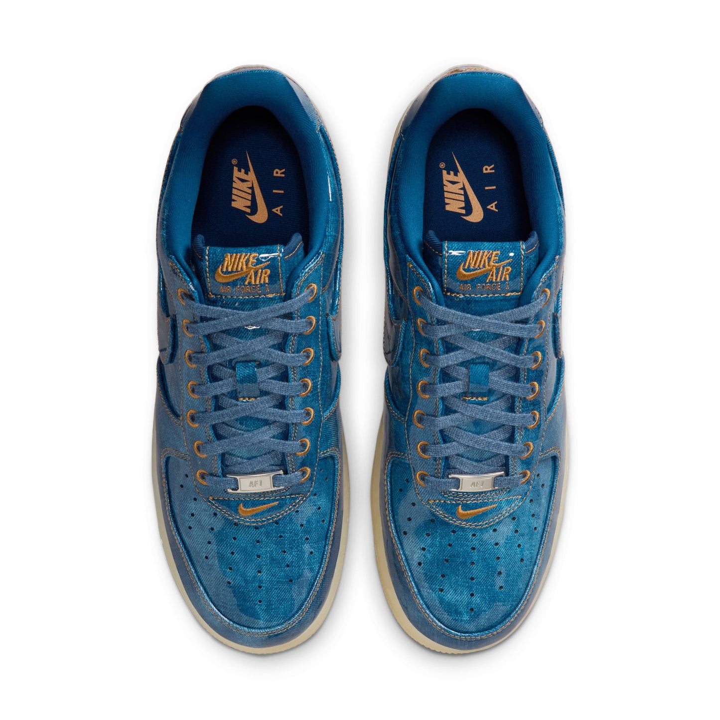 Nike "Air Force 1 Retro" Mens - Coastal Blue / Coastal Blue