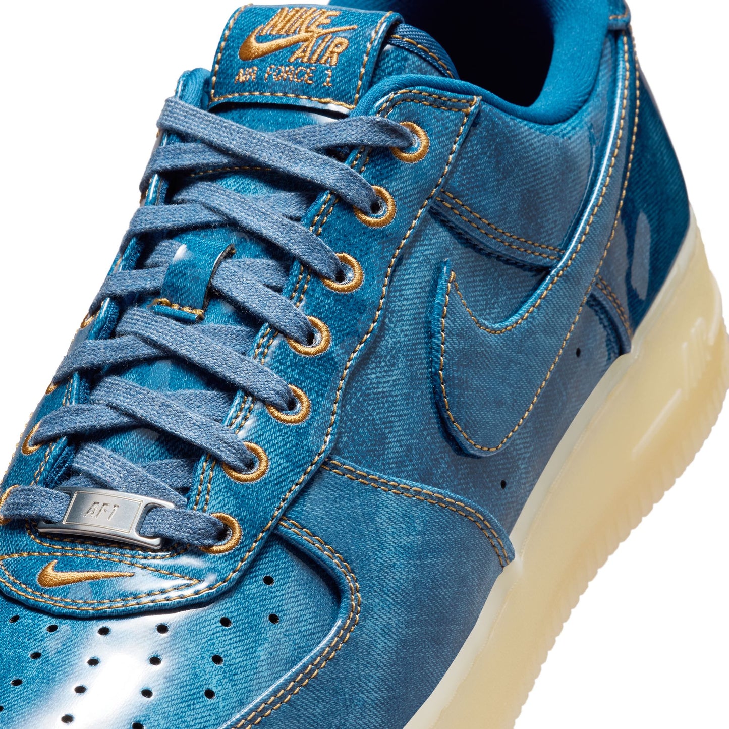 Nike "Air Force 1 Retro" Mens - Coastal Blue / Coastal Blue