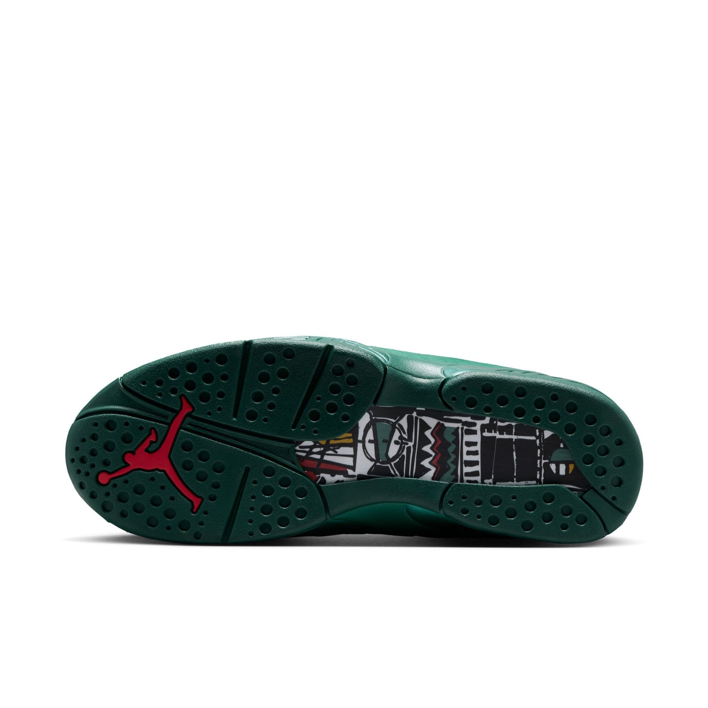 Air Jordan "8 Retro PRM" Mens - Legion Pine / Legion Pine / Red
