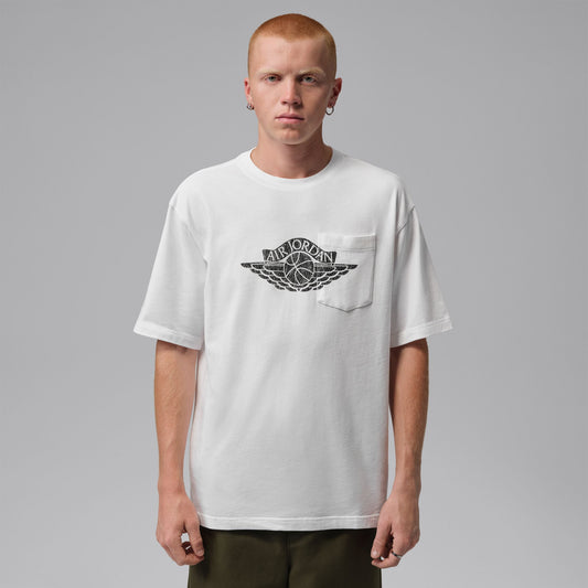 Jordan "Flight Essentials Pocket Tee" Mens - White / Black