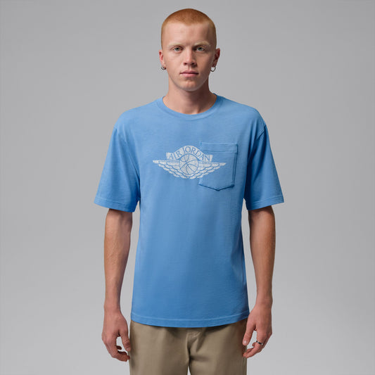 Jordan "Flight Essentials Pocket Tee" Mens - Blue Beyond / Sail