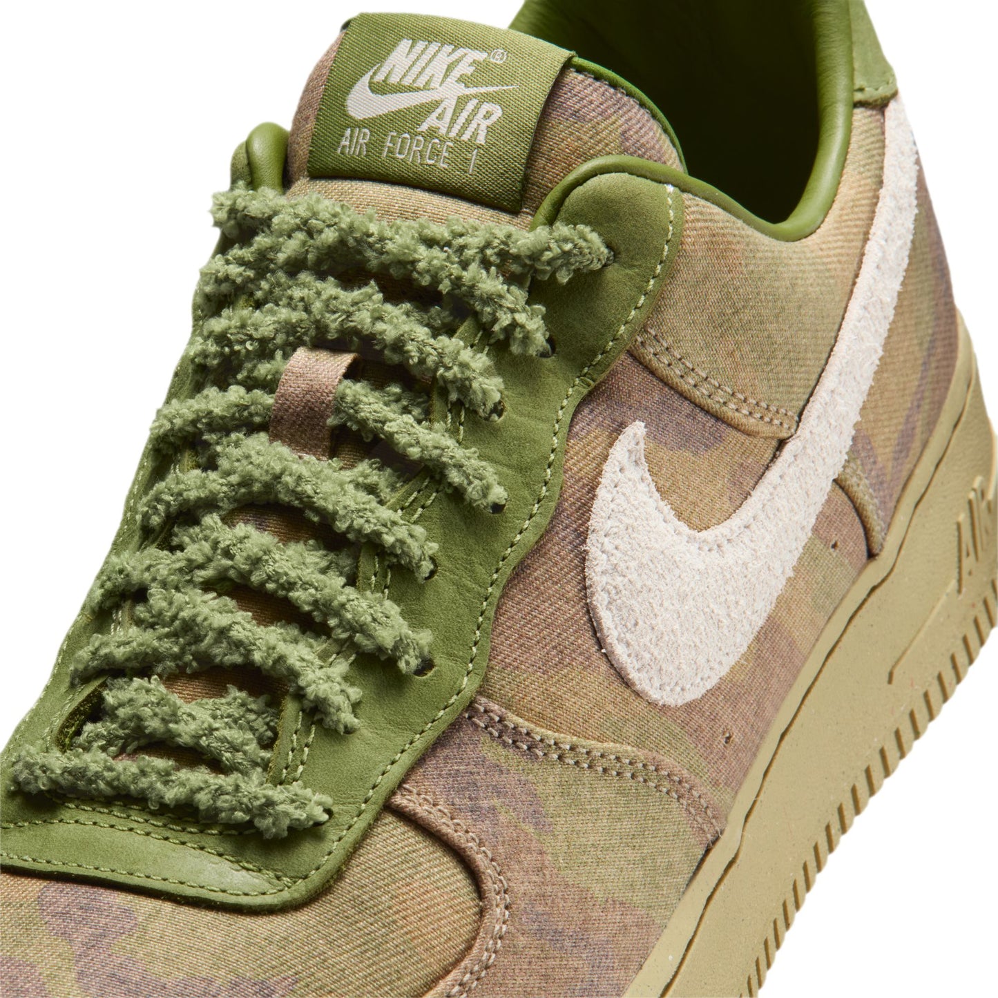 Nike "Air Force 1 Low QS Camo" Mens - Asparagus / Wheat Grass