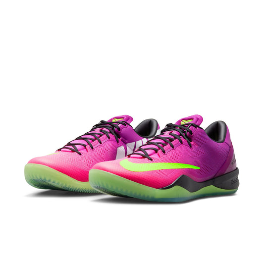 Nike "Kobe VIII Protro" Mens - Red Plum / Electric Green
