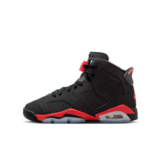 Air Jordan "6 Retro" Grade School - Black / Lt Crimson