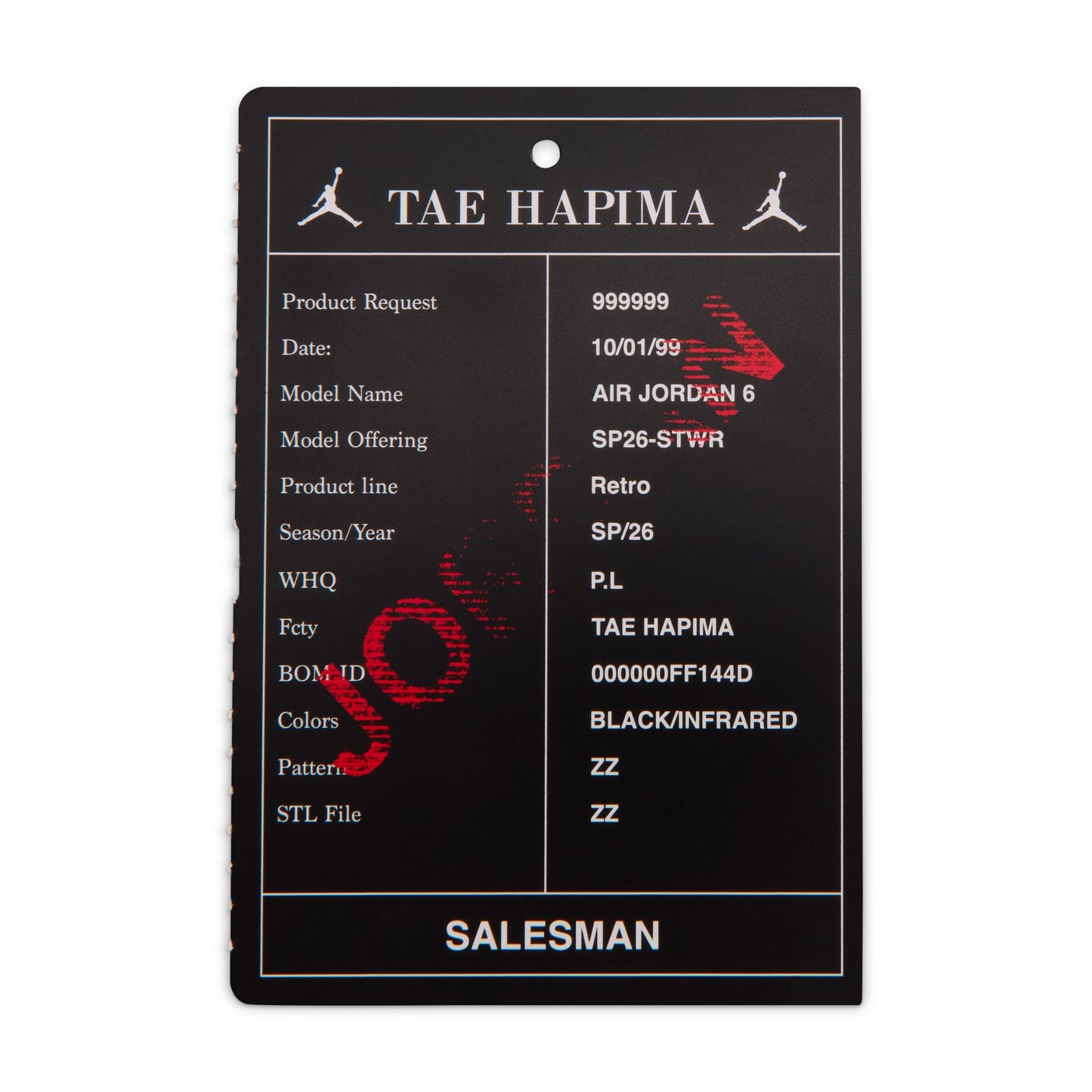 Air Jordan "6 Retro" Preschool - Black / Lt Crimson