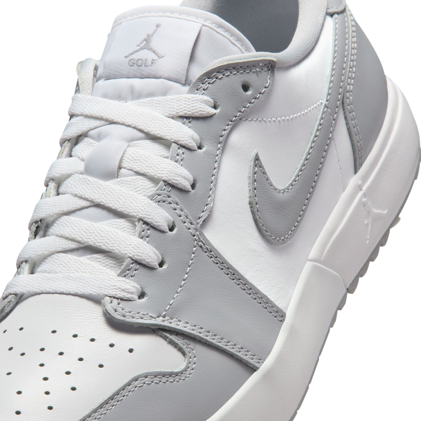 Air Jordan "1 Low Golf Spike" Mens- Wolf Grey / White