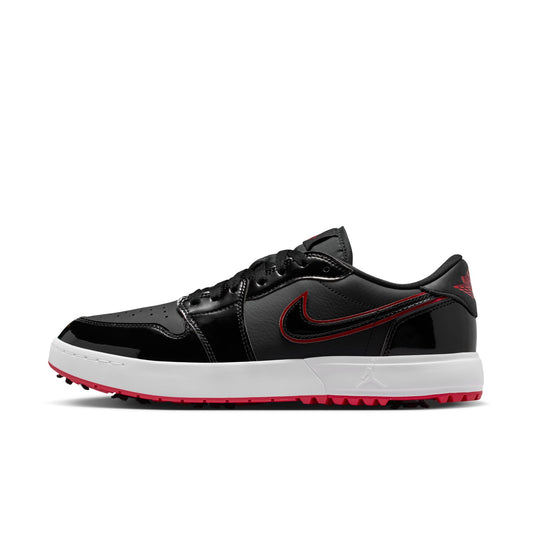 Air Jordan "1 Low Golf Spike" Mens- Black / Varsity Red