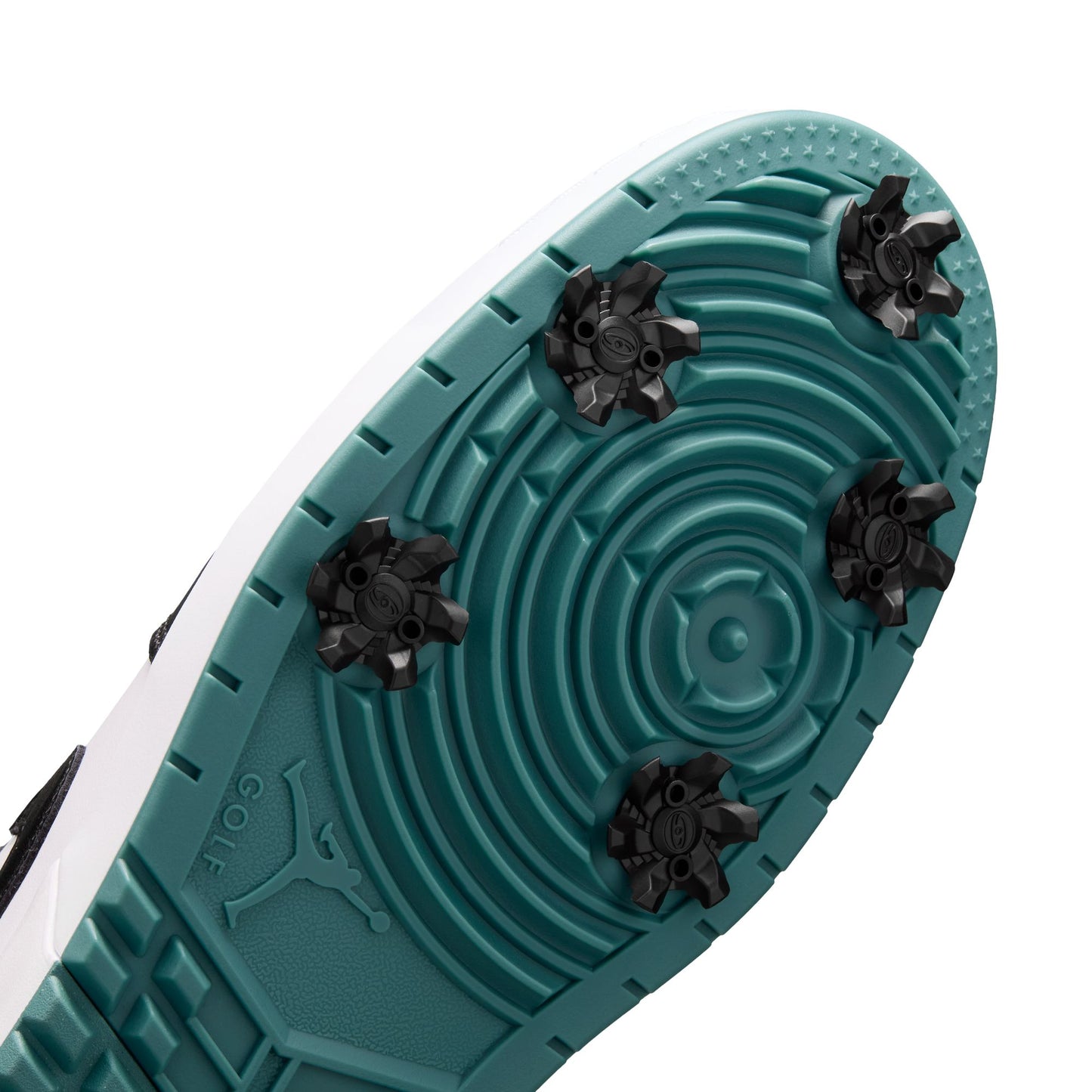Air Jordan "1 Low Golf Spike" Mens - Mineral Teal / Black / White