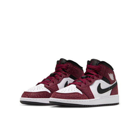 Air Jordan "1 Mid SE" GS - Team Red / White-Black