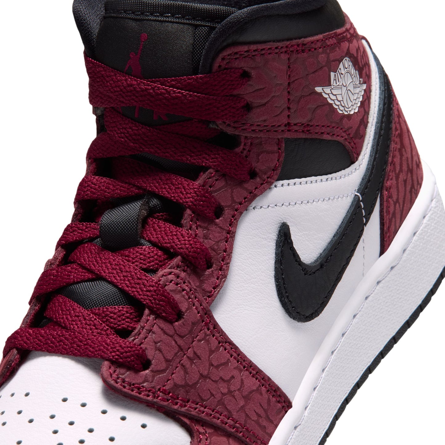 Air Jordan "1 Mid SE" GS - Team Red / White-Black