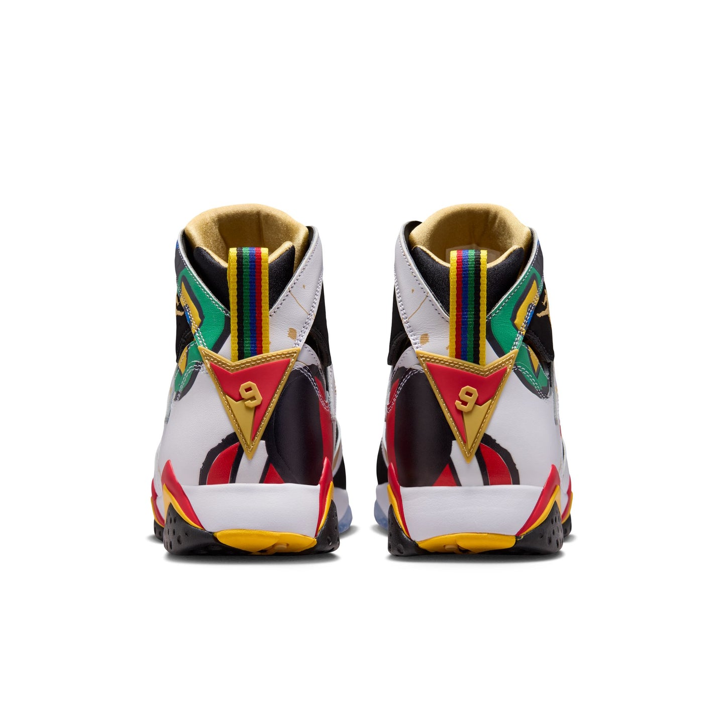 Air Jordan "7 Retro BB" Mens - White / Metallic Gold / Sport Red
