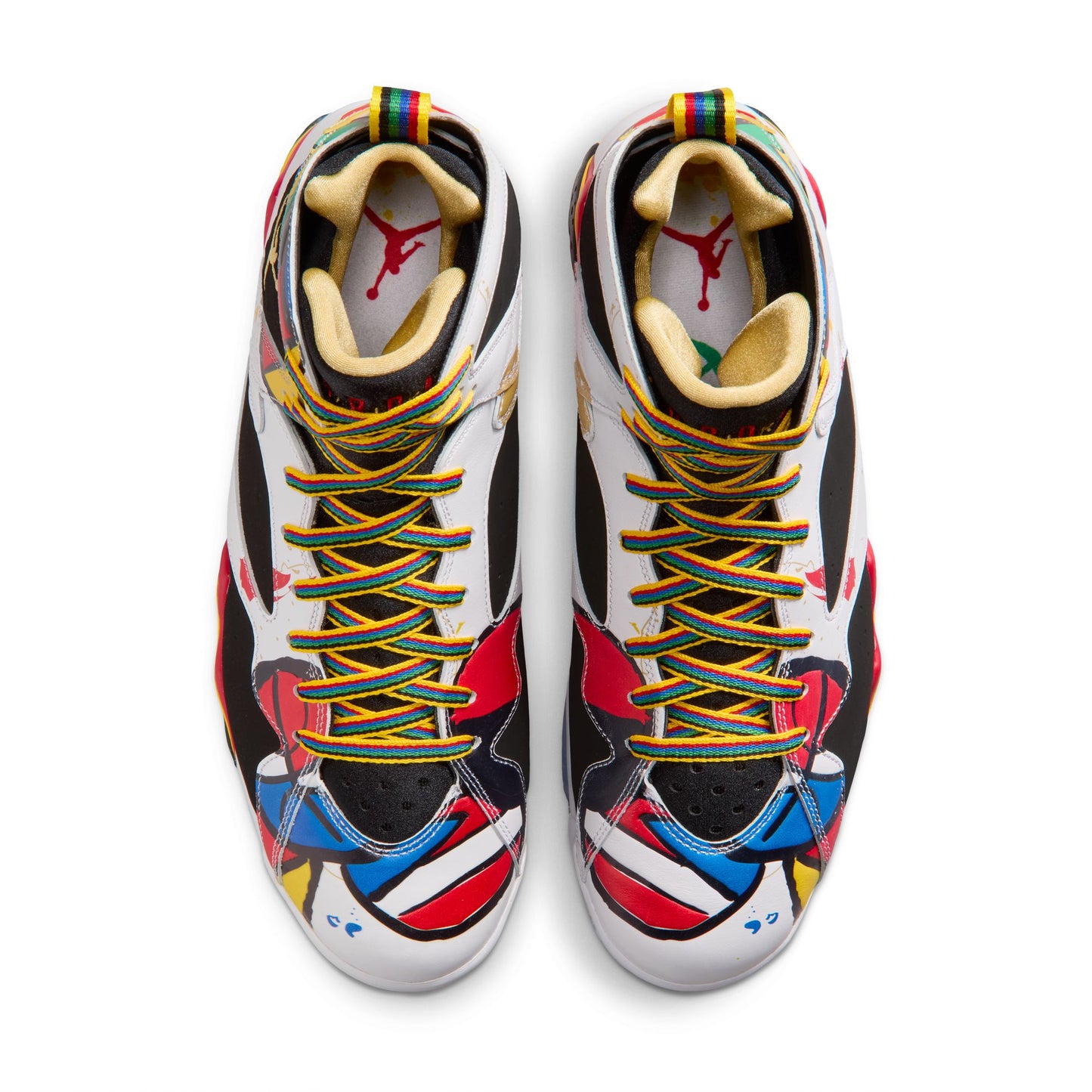 Air Jordan "7 Retro BB" Mens - White / Metallic Gold / Sport Red