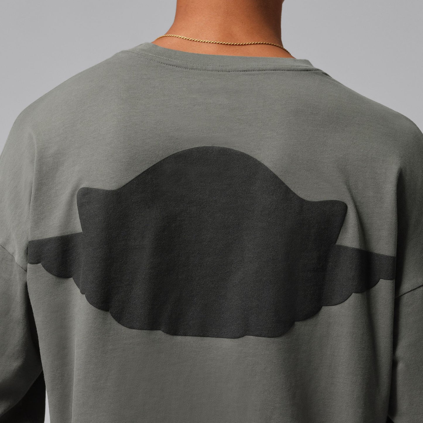 Air Jordan "MJ Wings Long-Sleeve Tee" Mens - River Rock