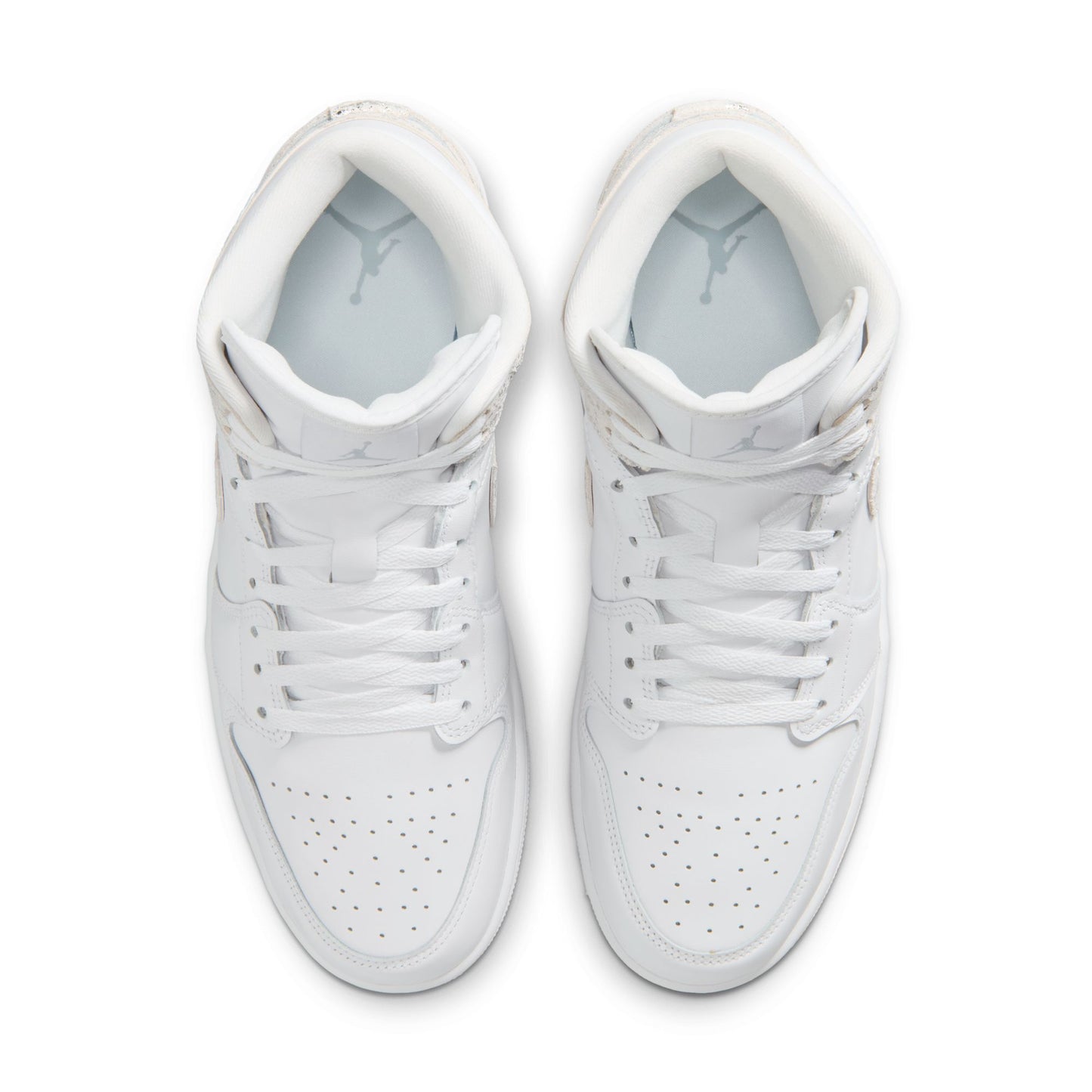 Air Jordan "1 Mid SE" Mens - White / Field Silver / White - White