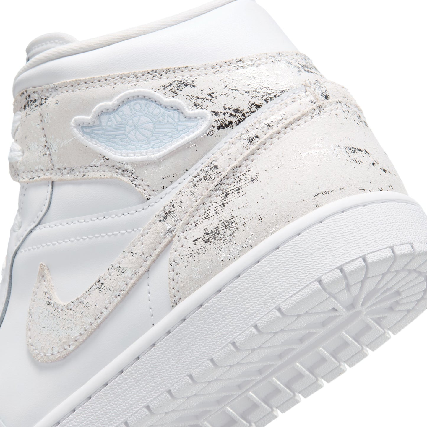 Air Jordan "1 Mid SE" Mens - White / Field Silver / White - White