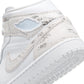 Air Jordan "1 Mid SE" Mens - White / Field Silver / White - White