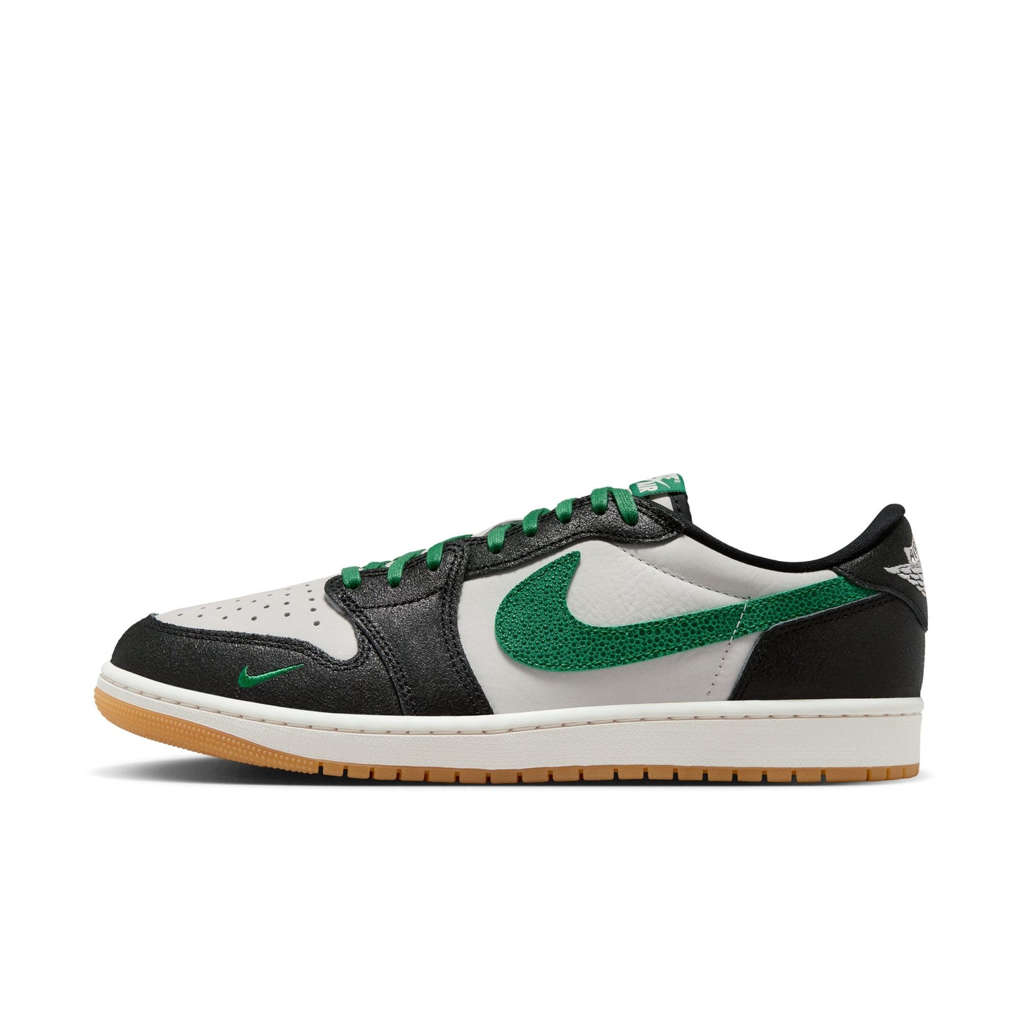 Air Jordan "1 Retro Low OG" Mens - Phantom / Pine Green / Black