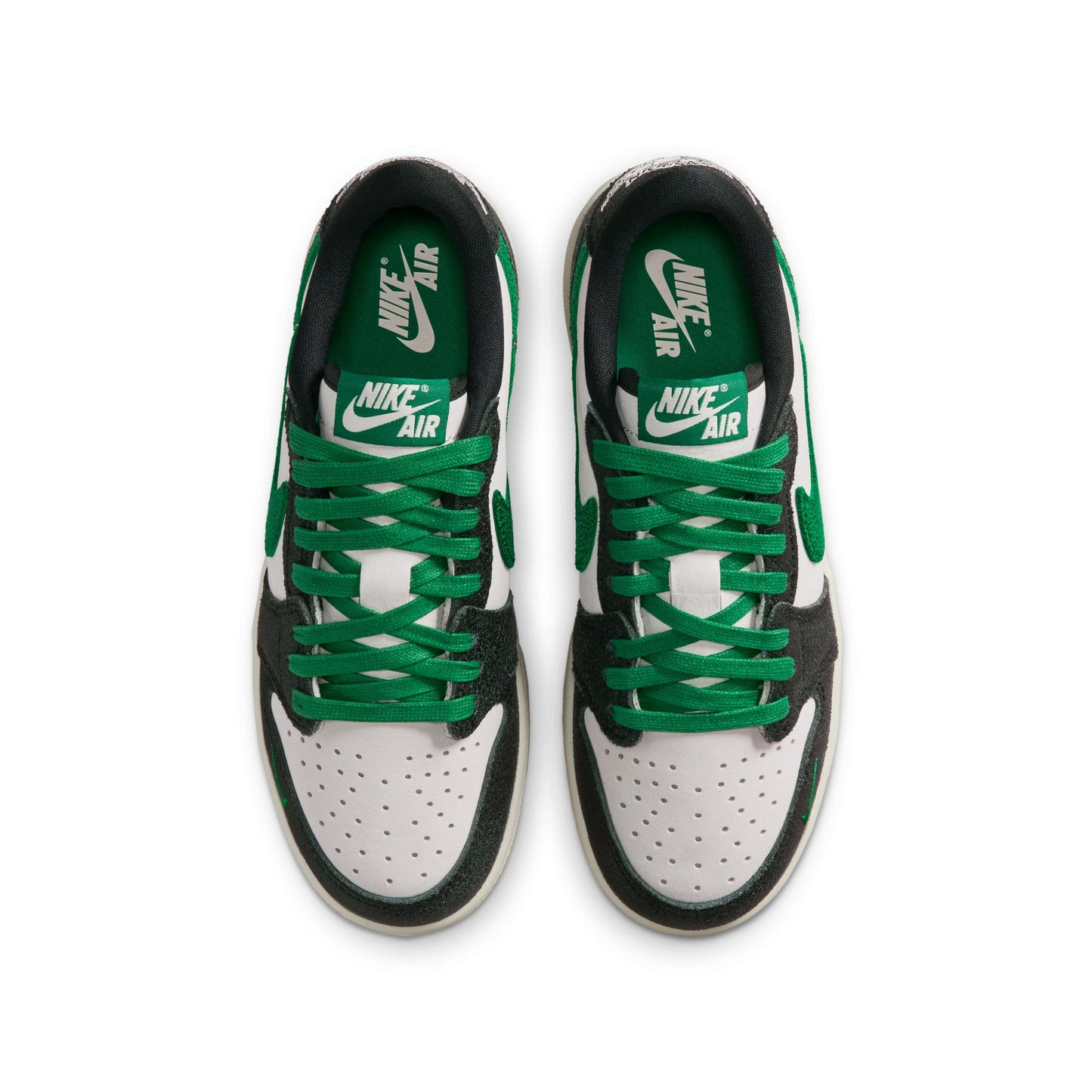 Air Jordan "1 Retro Low OG" Grade School - Phantom / Pine Green / Black