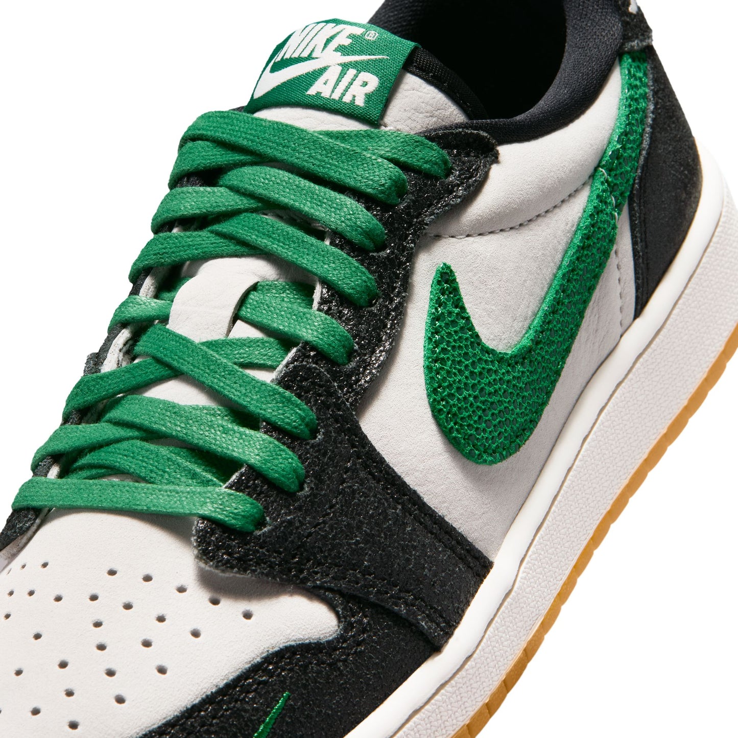 Air Jordan "1 Retro Low OG" Grade School - Phantom / Pine Green / Black