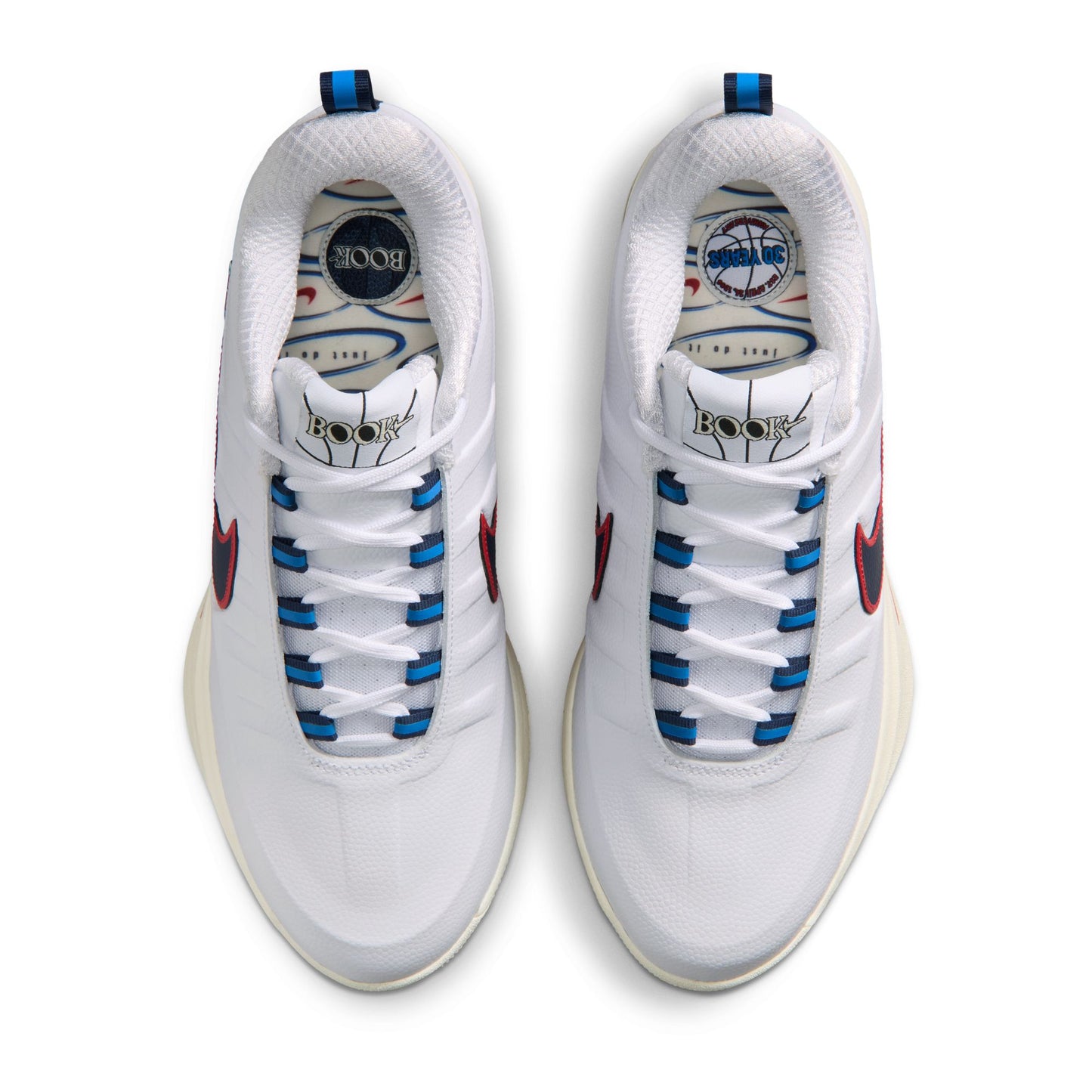Nike "Book 2 WNBA 30th NRG" Mens - White / Midnight Navy / Fireberry