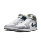 Air Jordan "1 Mid SE" Mens - White / Black / Multi-Color