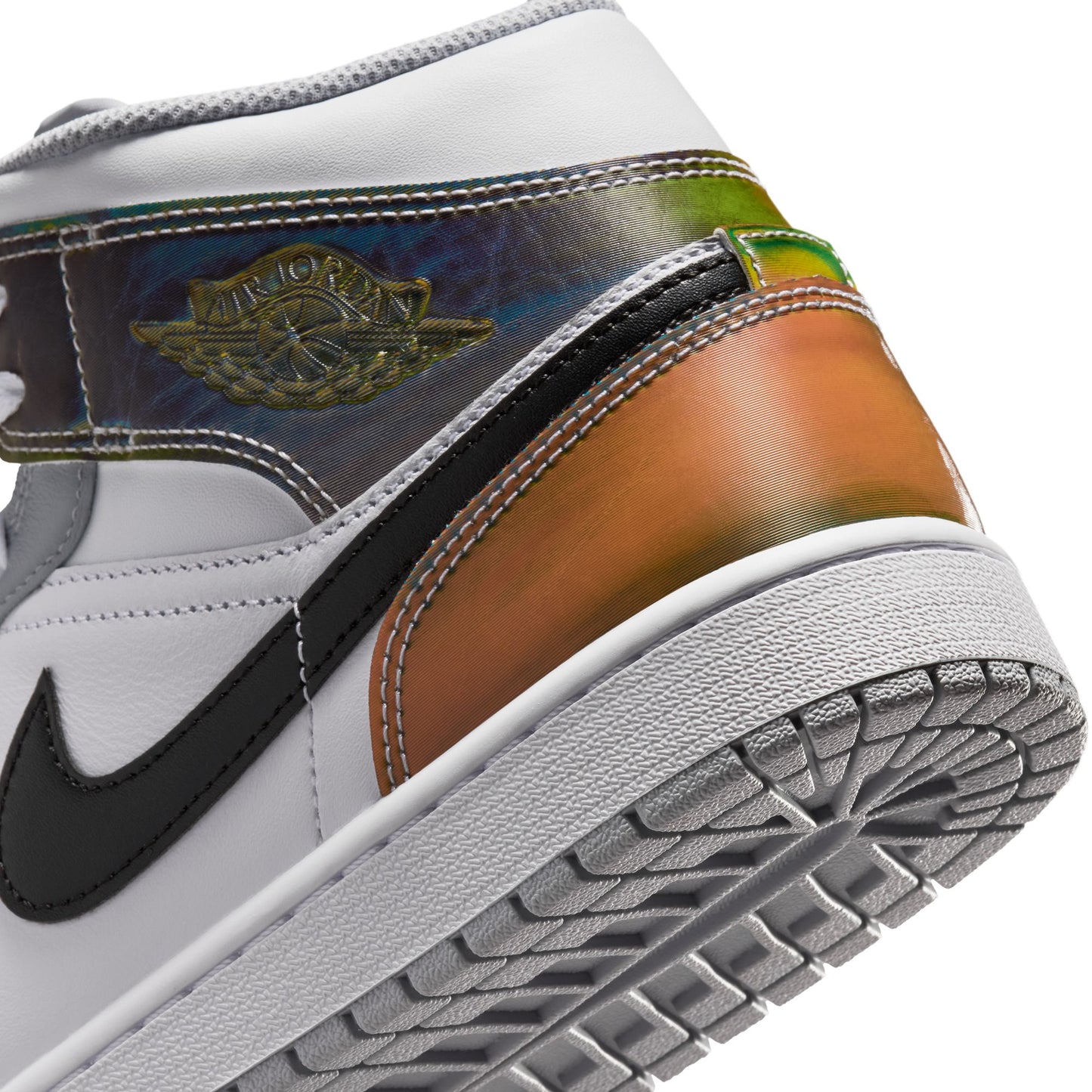 Air Jordan "1 Mid SE" Mens - White / Black / Multi-Color