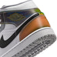 Air Jordan "1 Mid SE" Mens - White / Black / Multi-Color