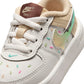 Nike "Force 1 Low BT Lace" Toddler - Sail / Multi-Color / Sesame