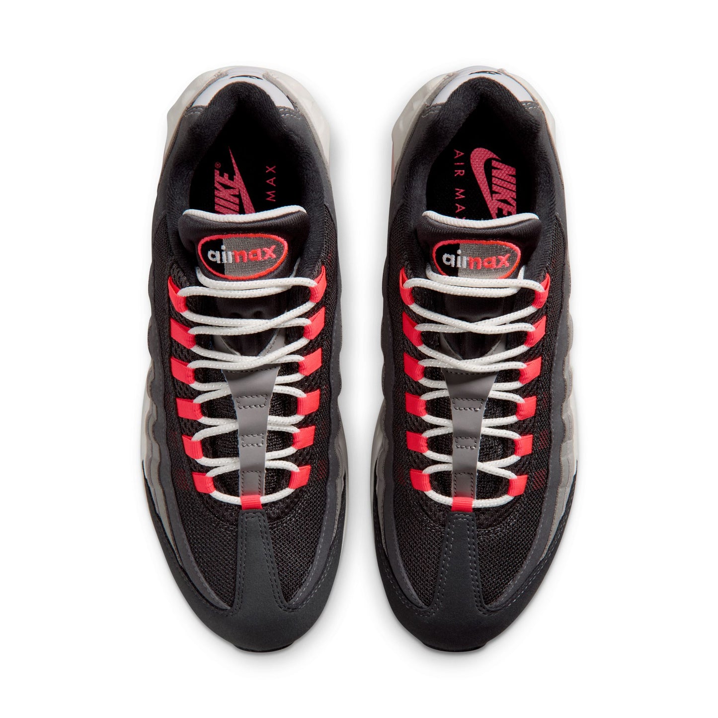 Nike "Air Max 95 Big Bubble PRM" Mens - Anthracite / Solar Red
