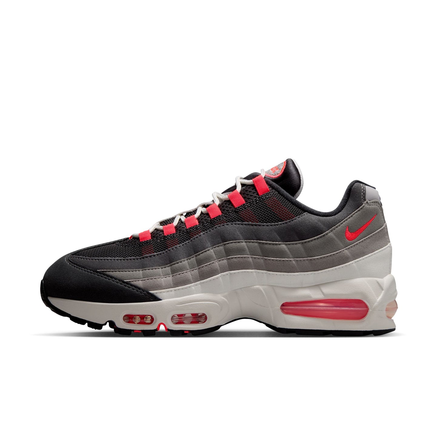 Nike "Air Max 95 Big Bubble PRM" Mens - Anthracite / Solar Red