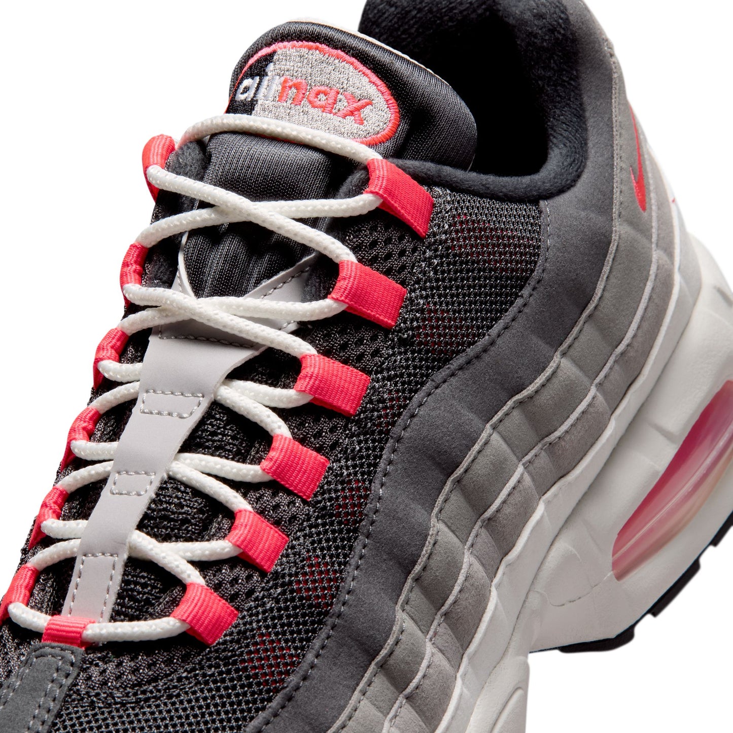 Nike "Air Max 95 Big Bubble PRM" Mens - Anthracite / Solar Red