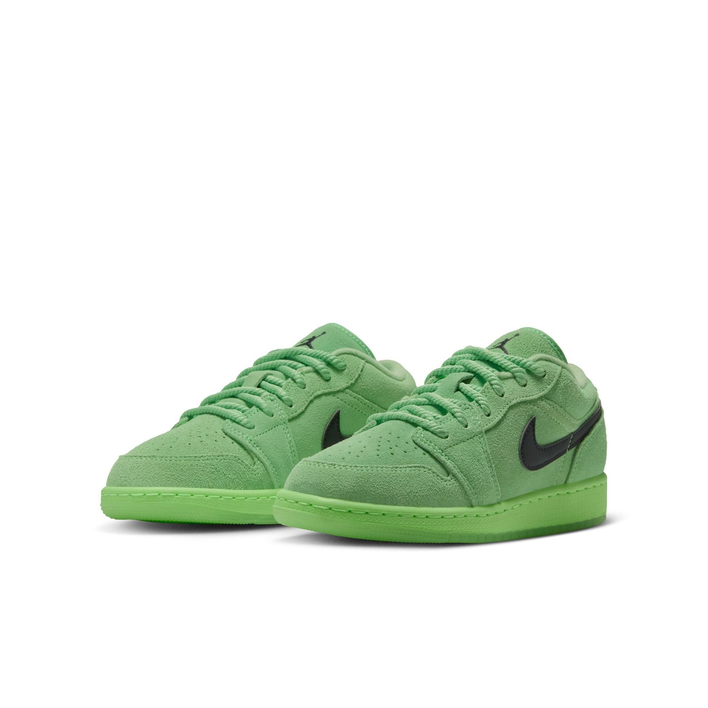 Air Jordan "1 Low SE BG" Grade School-  Lime Blast / Anthracite
