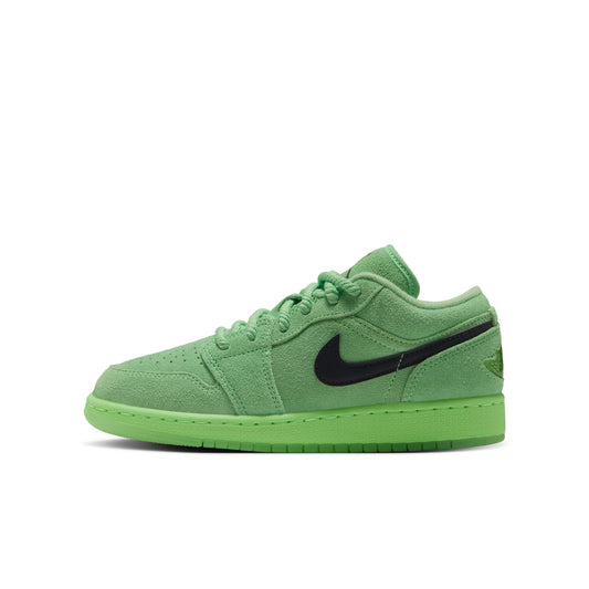 Air Jordan "1 Low SE BG" Grade School-  Lime Blast / Anthracite