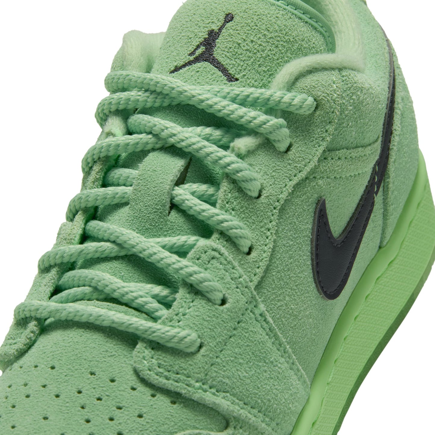 Air Jordan "1 Low SE BG" Grade School-  Lime Blast / Anthracite