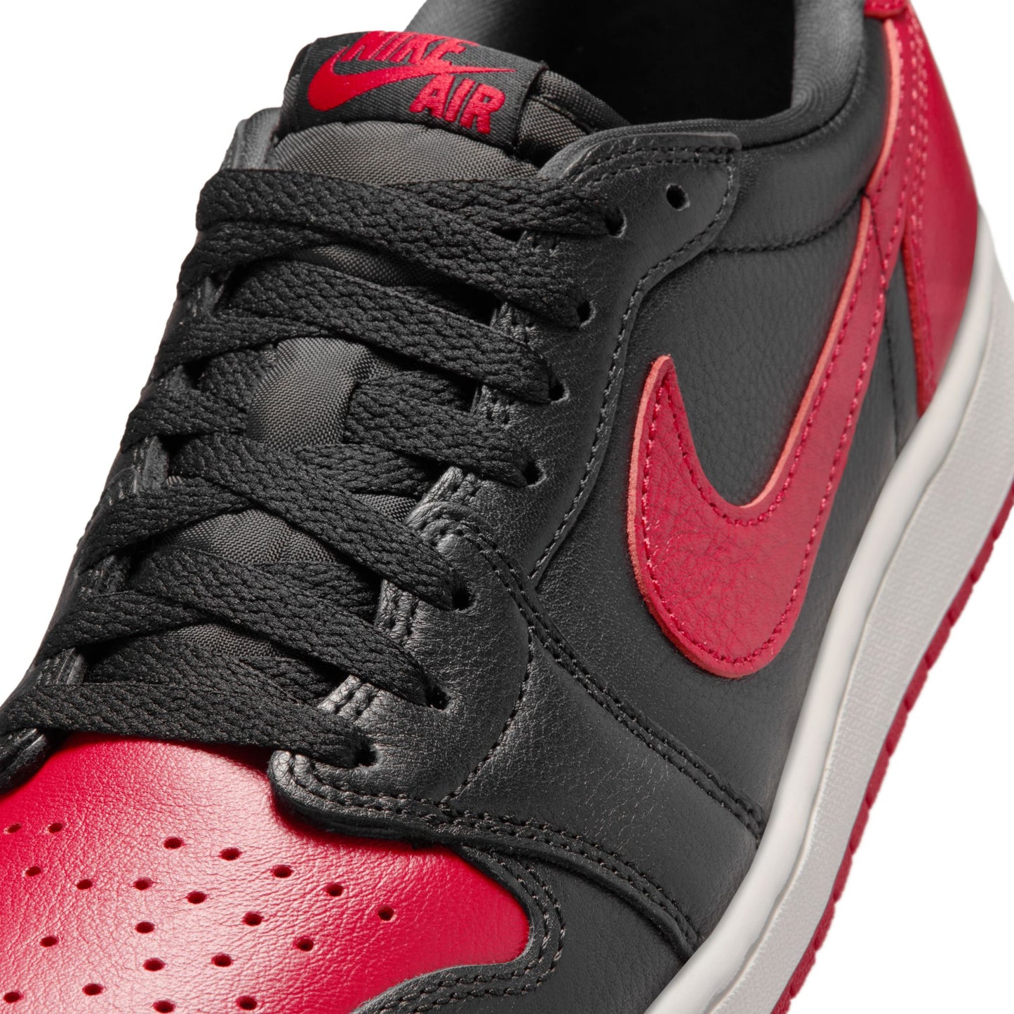 Air Jordan "1 Retro Low OG" Mens - Black / Black-Varsity Red