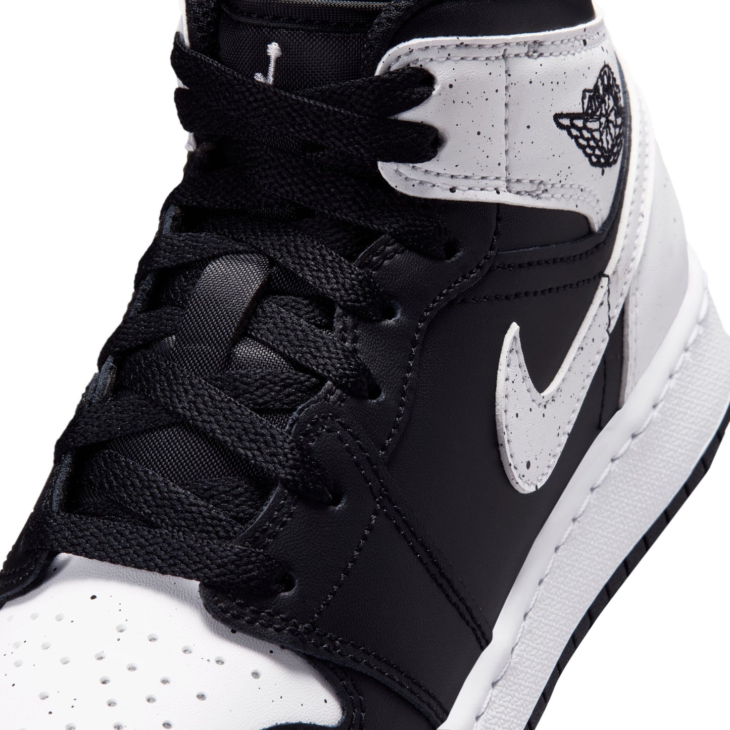 Air Jordan "1 Mid BG" Grade School - Black / White