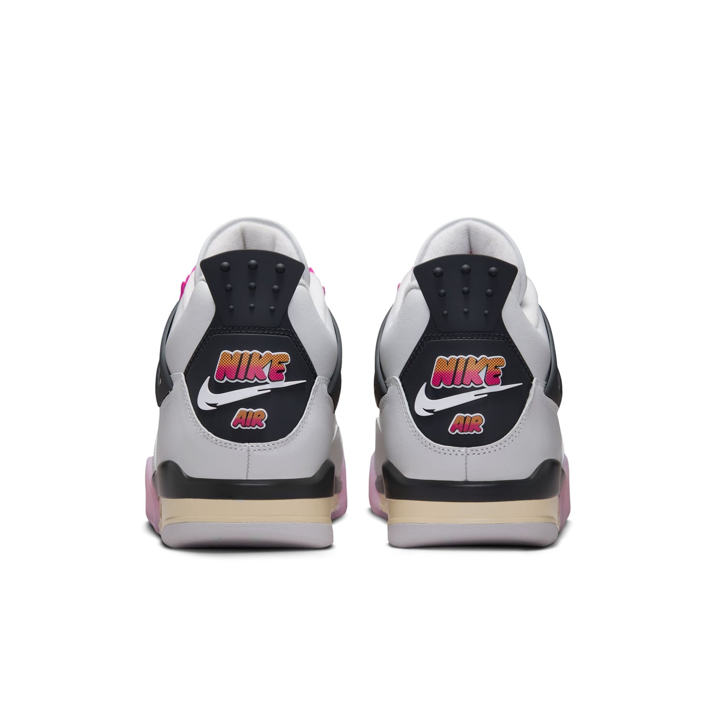 Air Jordan "4 Retro" Mens - Off White / Fire Pink / Anthracite