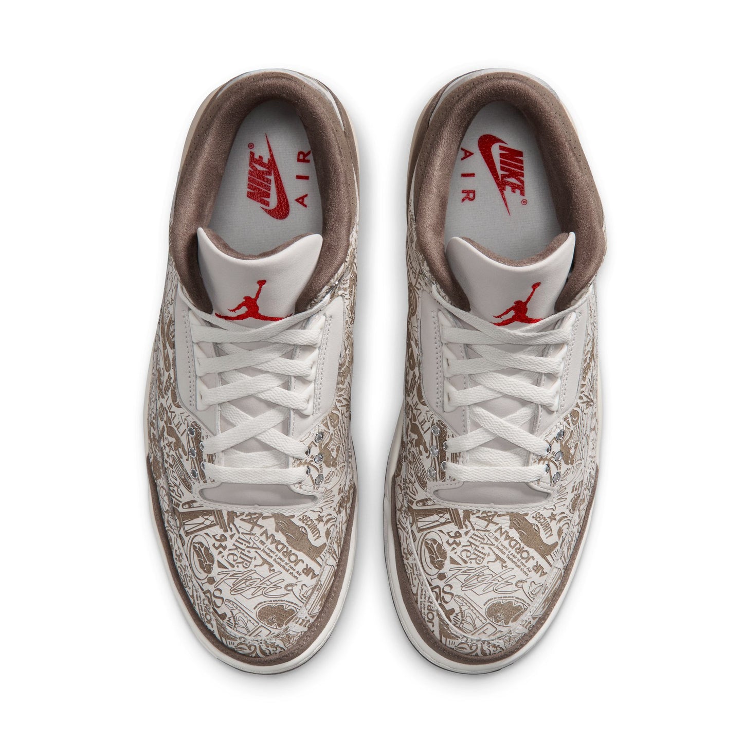 Air Jordan "3 Retro Laser" Mens - Phanton / University Red