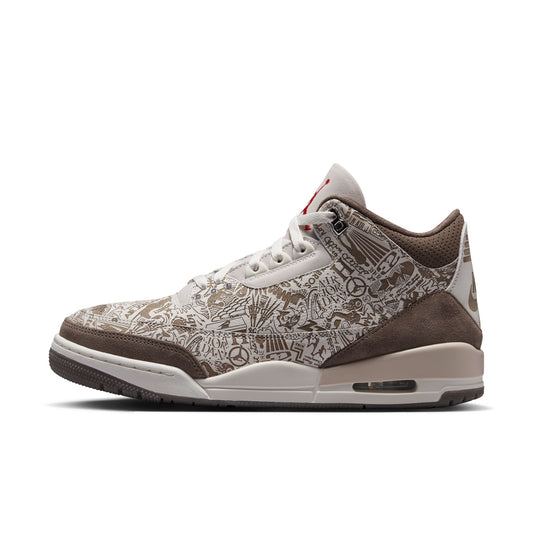 Air Jordan "3 Retro Laser" Mens - Phanton / University Red