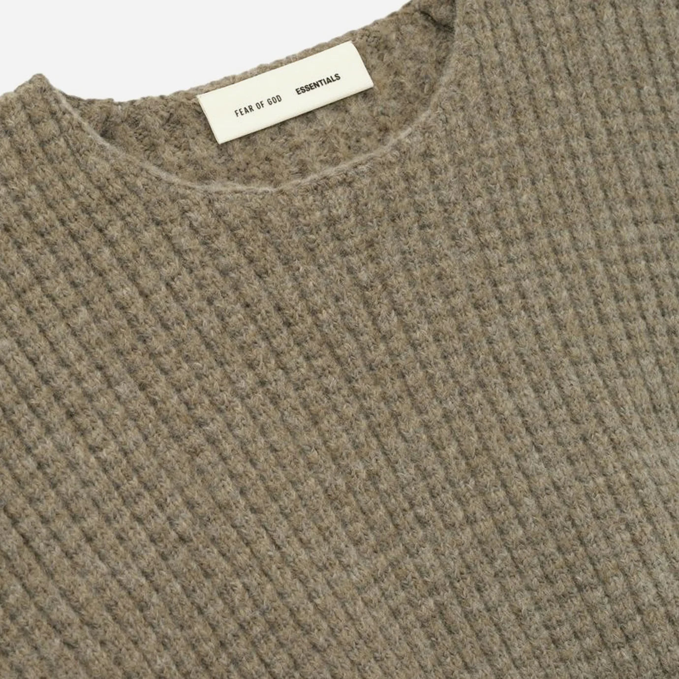Fear of God Essentials "Heavy Waffle Crewneck 90's Sweater" W - Homestead Heather